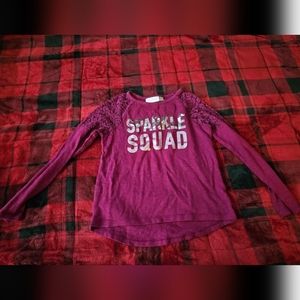 #820- girls long sleeve shirt medium 7/8